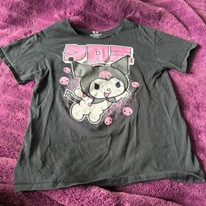 Sanrio Kuromi Graphic Tee - Black and Pink